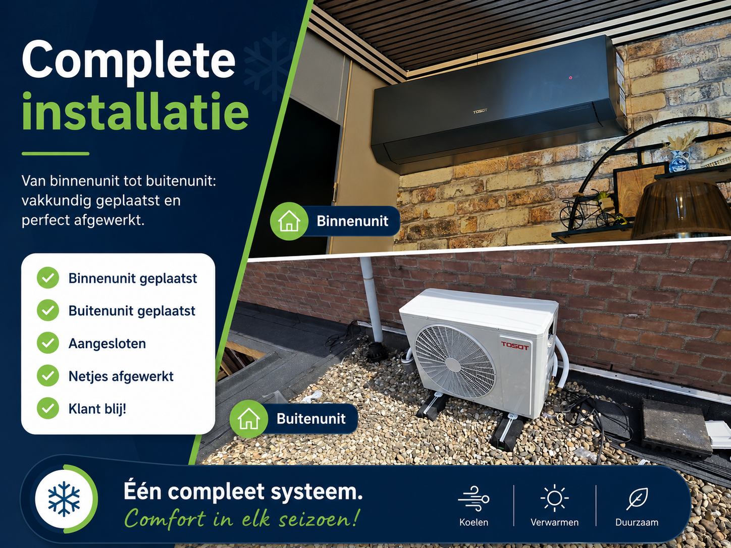 Plaatsen airco