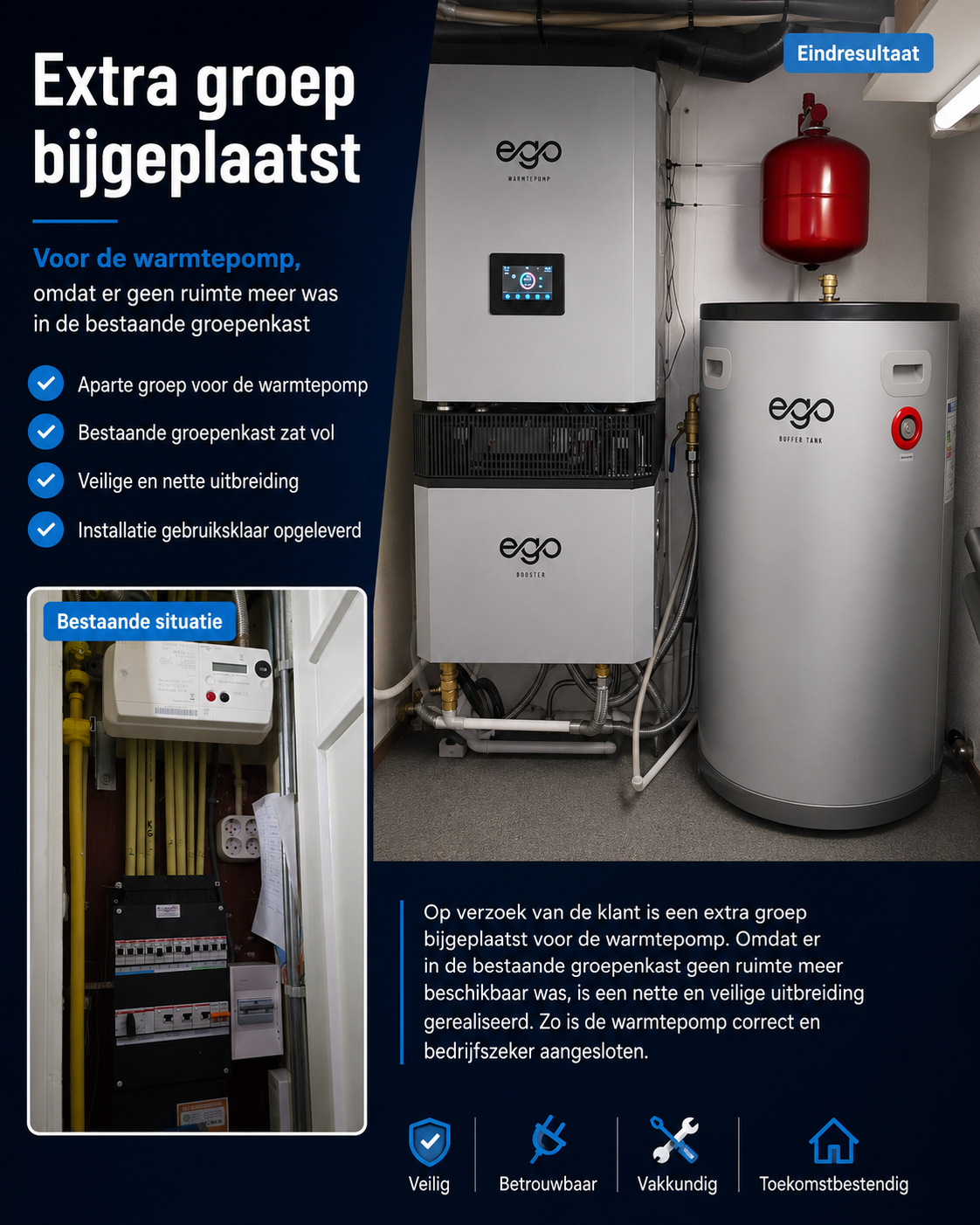 warmtepomp groep plaatsen
